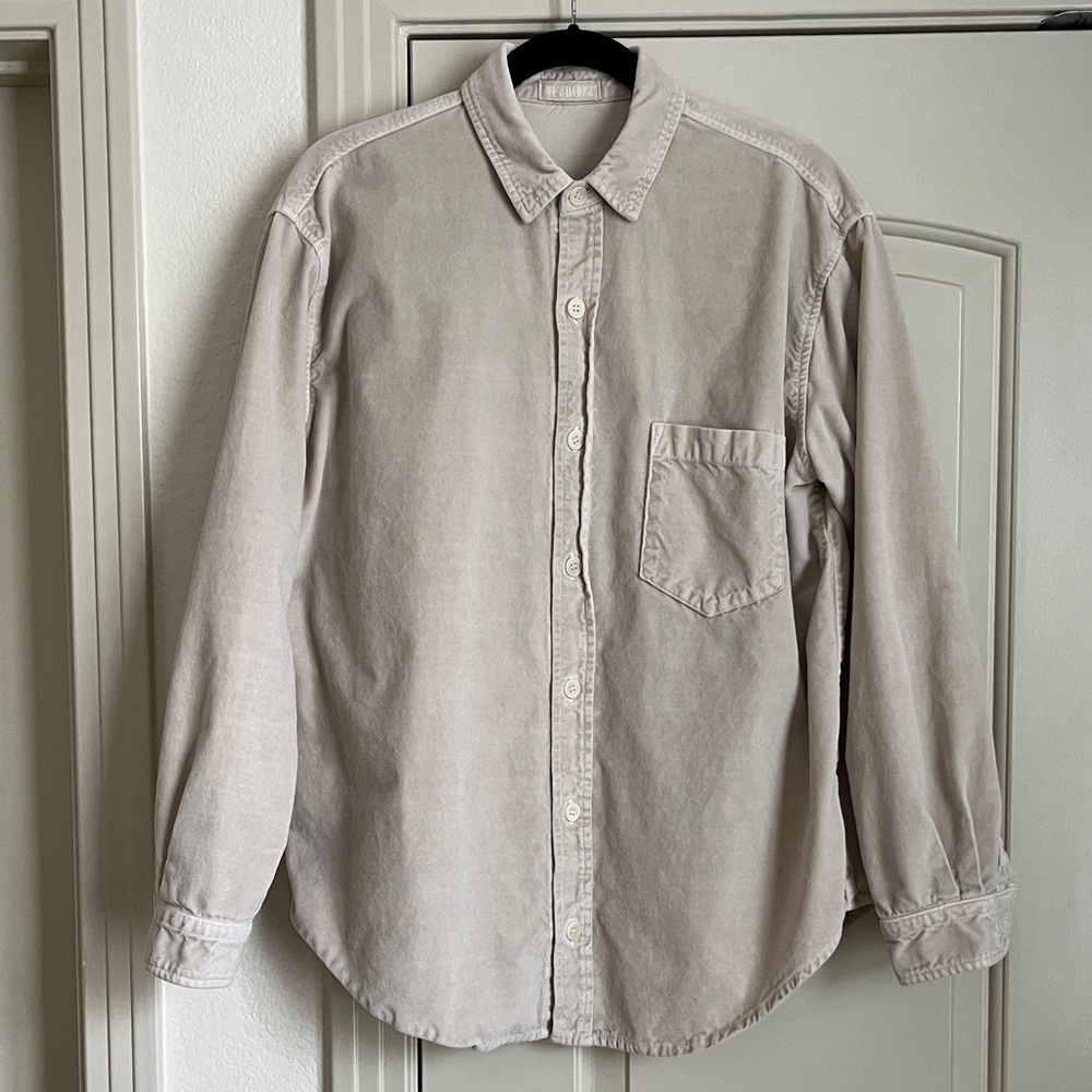 CP Shades Joss Button Down in Cotton Velvet